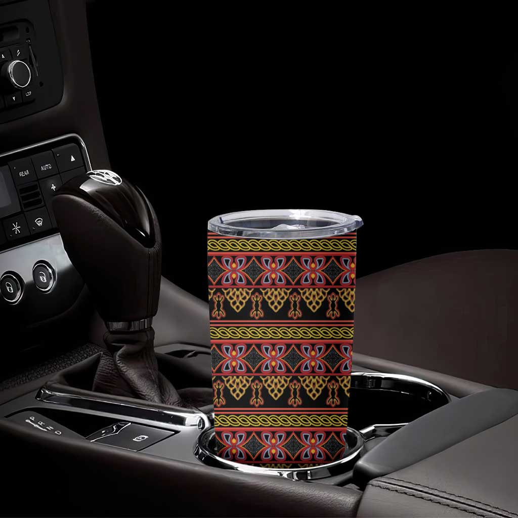 Cameroon Traditional Toghu Pattern Tumbler Cup
