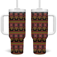 Cameroon Traditional Toghu Pattern Tumbler With Handle