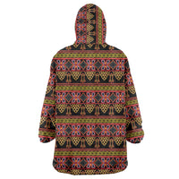 Cameroon Traditional Toghu Pattern Wearable Blanket Hoodie