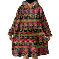 Cameroon Traditional Toghu Pattern Wearable Blanket Hoodie