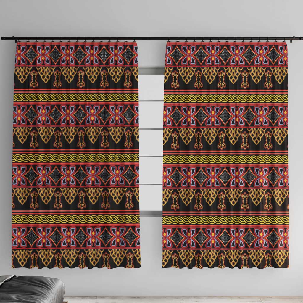 Cameroon Traditional Toghu Pattern Window Curtain