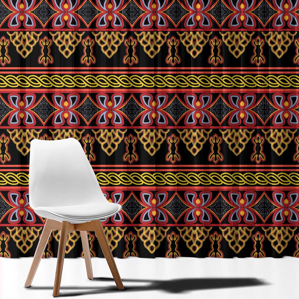 Cameroon Traditional Toghu Pattern Window Curtain