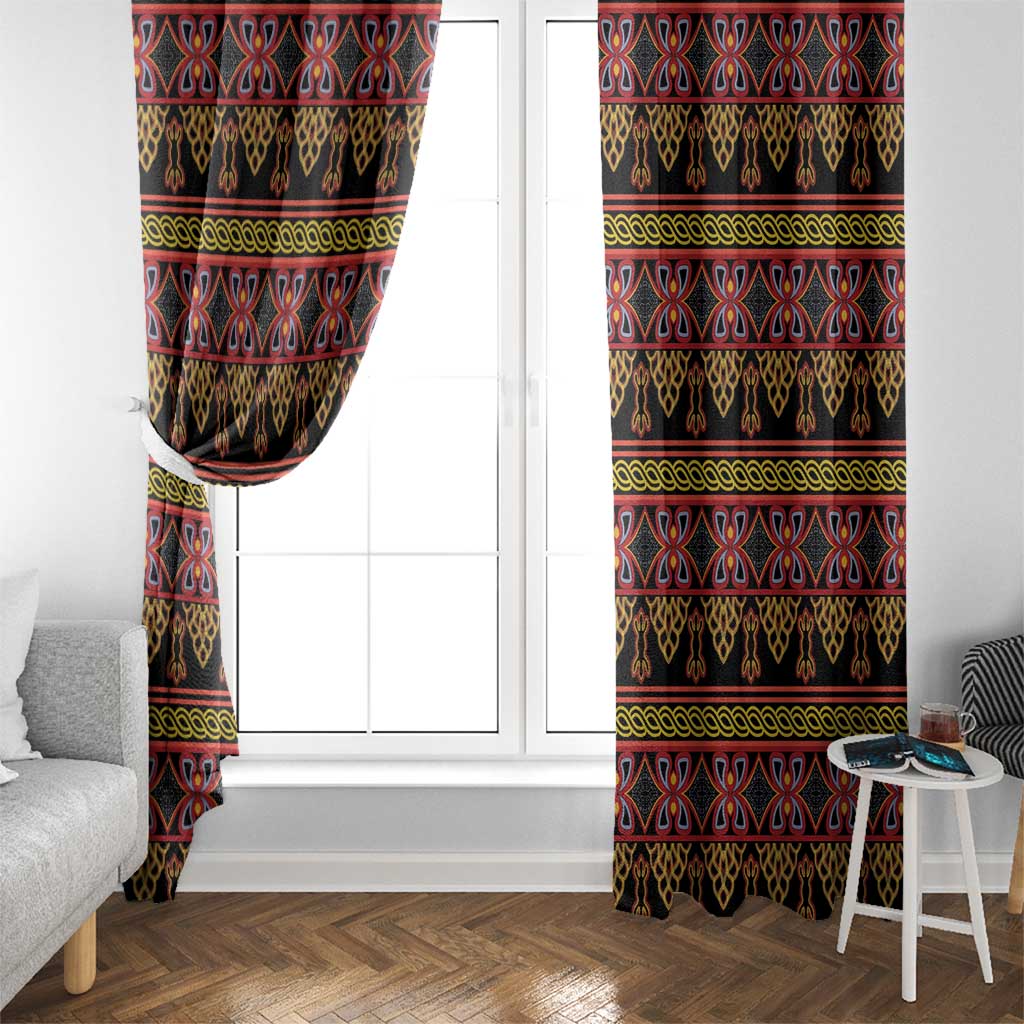 Cameroon Traditional Toghu Pattern Window Curtain