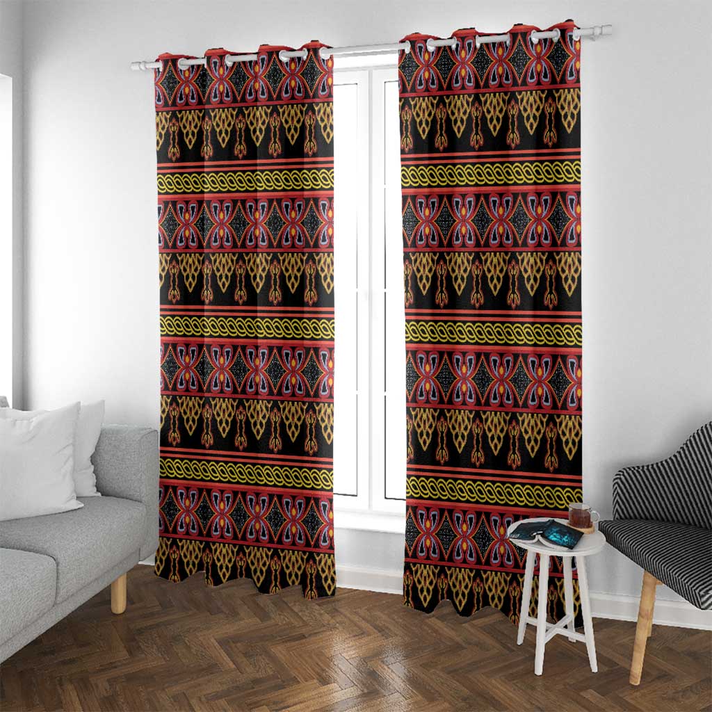 Cameroon Traditional Toghu Pattern Window Curtain