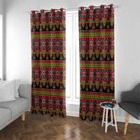 Cameroon Traditional Toghu Pattern Window Curtain