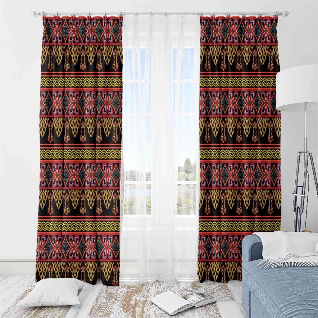 Cameroon Traditional Toghu Pattern Window Curtain