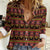 Cameroon Traditional Toghu Pattern Women Casual Shirt