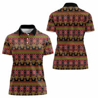 Cameroon Traditional Toghu Pattern Women Polo Shirt