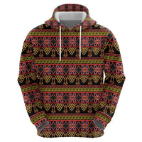 Cameroon Traditional Toghu Pattern Zip Hoodie
