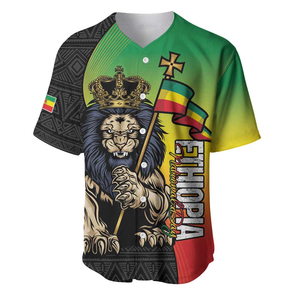 Personalized Ethiopia National Day Baseball Jersey Lion Of Judah African Pattern