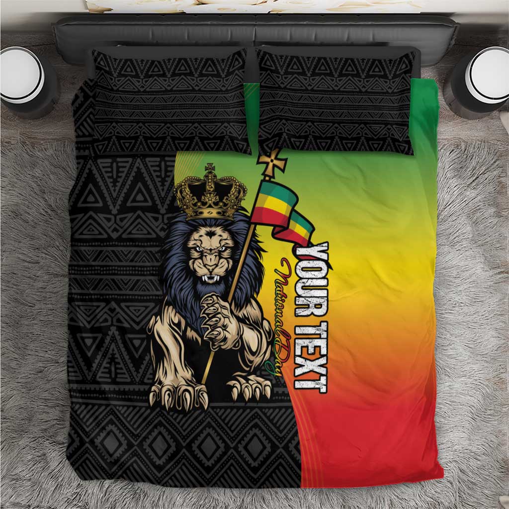 Personalized Ethiopia National Day Bedding Set Lion Of Judah African Pattern