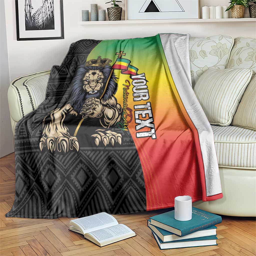 Personalized Ethiopia National Day Blanket Lion Of Judah African Pattern