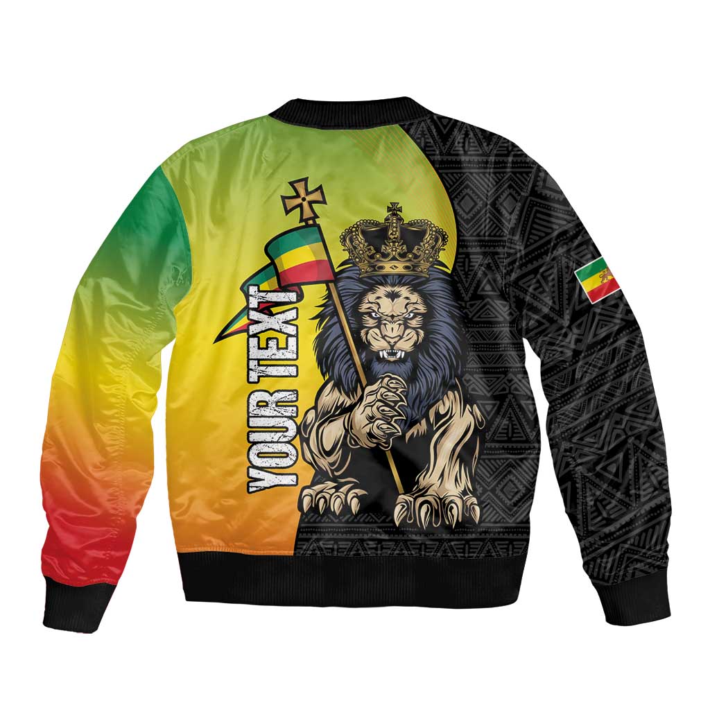 Personalized Ethiopia National Day Bomber Jacket Lion Of Judah African Pattern