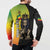 Personalized Ethiopia National Day Button Sweatshirt Lion Of Judah African Pattern