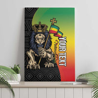 Personalized Ethiopia National Day Canvas Wall Art Lion Of Judah African Pattern