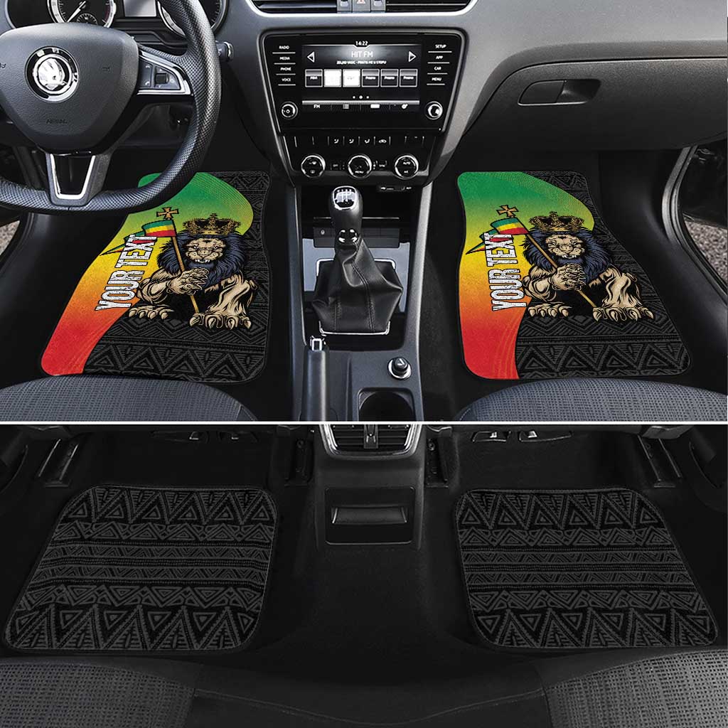 Personalized Ethiopia National Day Car Mats Lion Of Judah African Pattern
