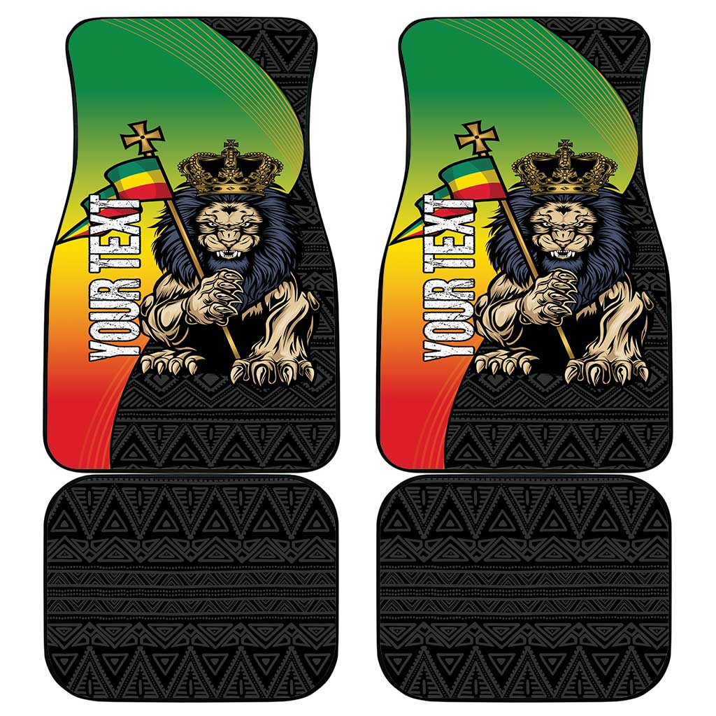 Personalized Ethiopia National Day Car Mats Lion Of Judah African Pattern