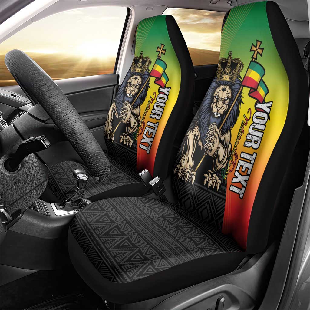 Personalized Ethiopia National Day Car Seat Cover Lion Of Judah African Pattern