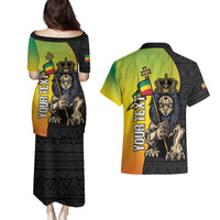 Personalized Ethiopia National Day Couples Matching Puletasi and Hawaiian Shirt Lion Of Judah African Pattern