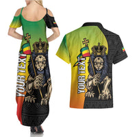 Personalized Ethiopia National Day Couples Matching Summer Maxi Dress and Hawaiian Shirt Lion Of Judah African Pattern