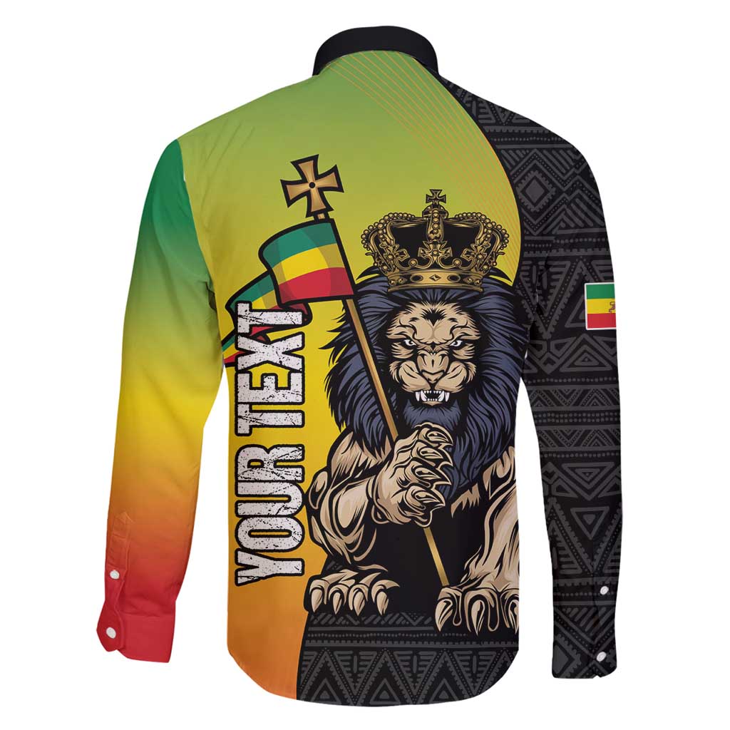 Personalized Ethiopia National Day Family Matching Mermaid Dress and Hawaiian Shirt Lion Of Judah African Pattern