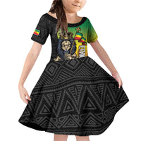 Personalized Ethiopia National Day Family Matching Off Shoulder Short Dress and Hawaiian Shirt Lion Of Judah African Pattern