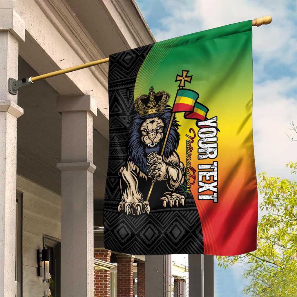 Personalized Ethiopia National Day Garden Flag Lion Of Judah African Pattern