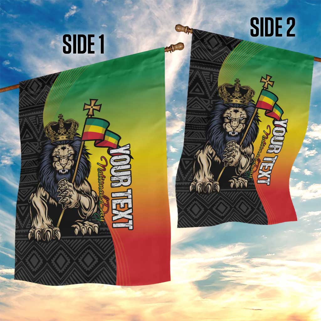 Personalized Ethiopia National Day Garden Flag Lion Of Judah African Pattern