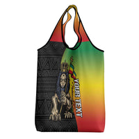 Personalized Ethiopia National Day Grocery Bag Lion Of Judah African Pattern