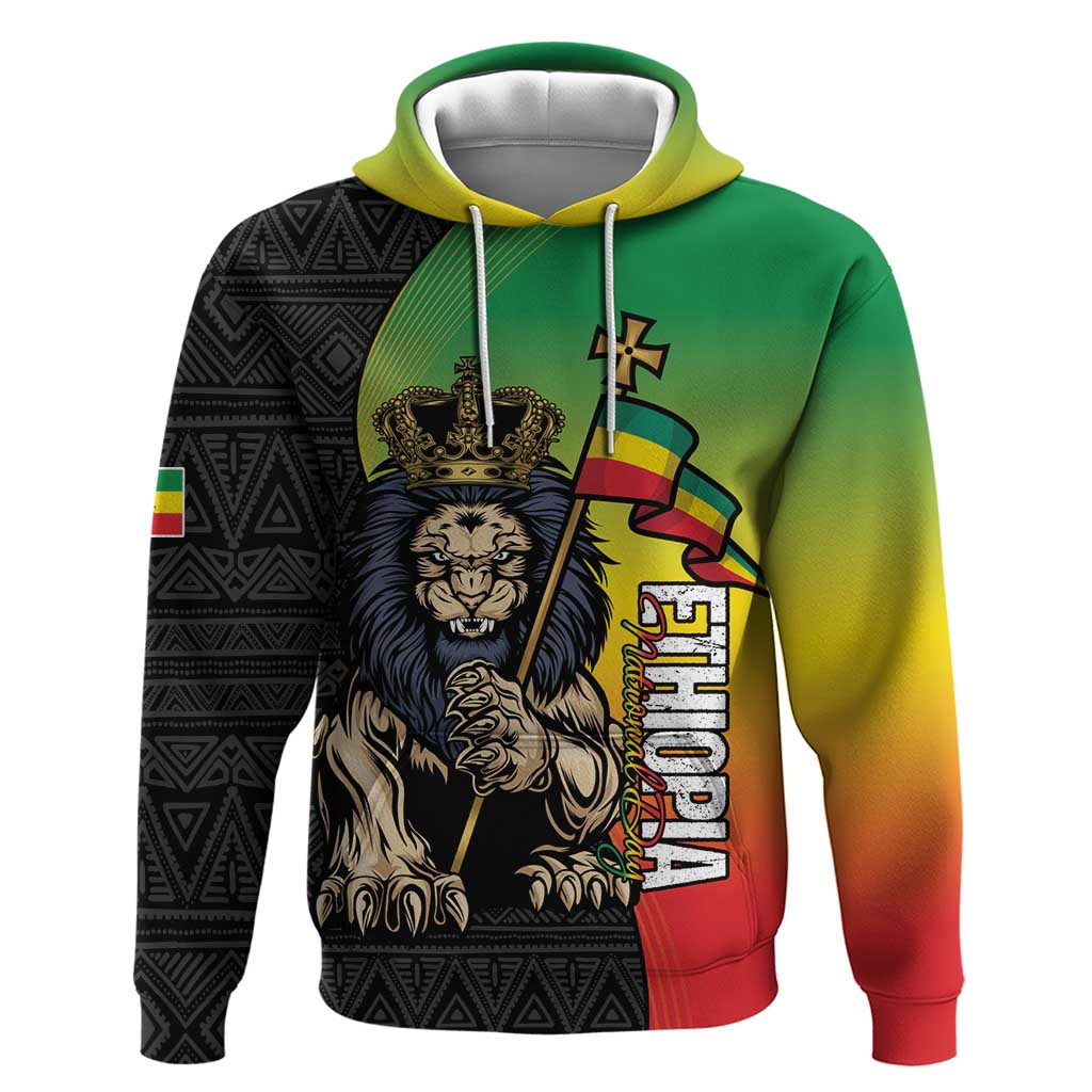 Personalized Ethiopia National Day Hoodie Lion Of Judah African Pattern