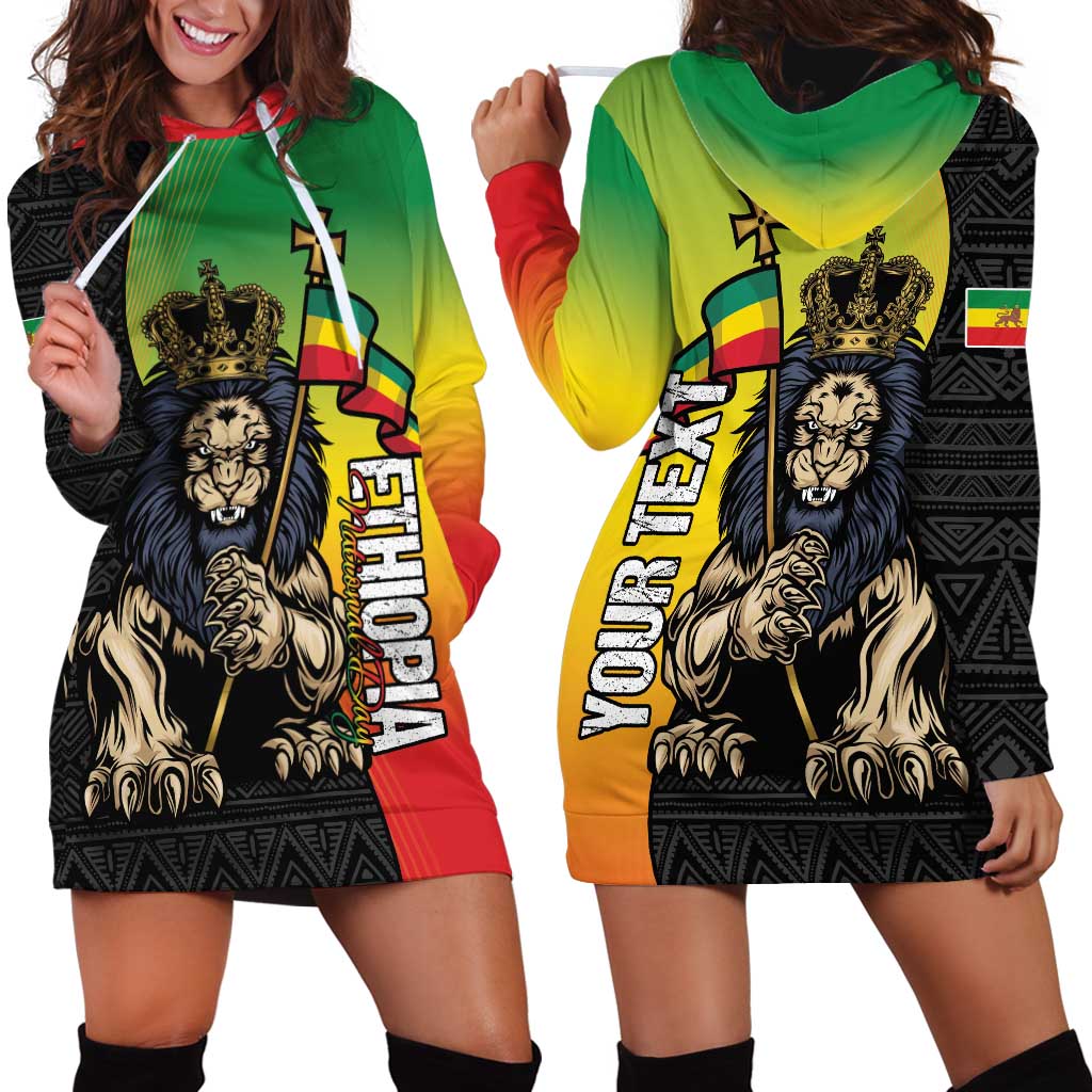 Personalized Ethiopia National Day Hoodie Dress Lion Of Judah African Pattern