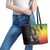 Personalized Ethiopia National Day Leather Tote Bag Lion Of Judah African Pattern
