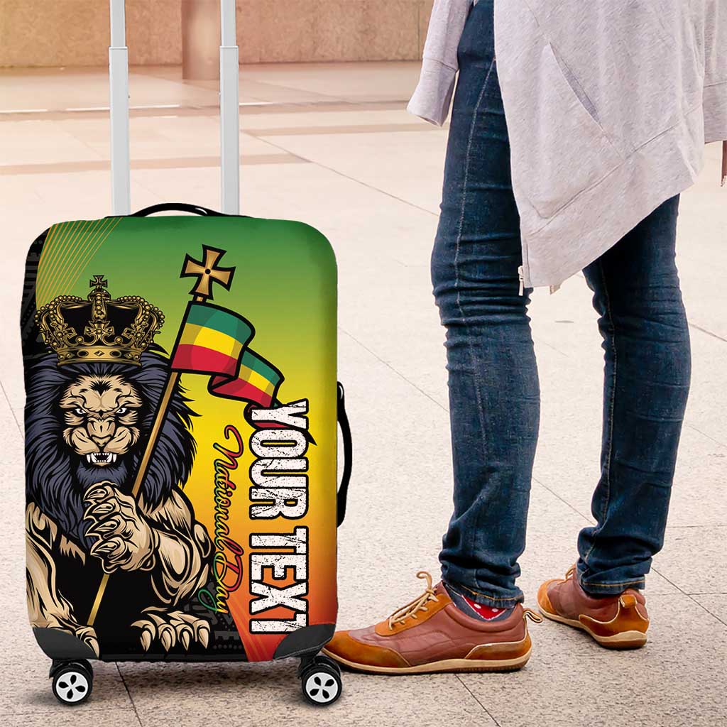 Personalized Ethiopia National Day Luggage Cover Lion Of Judah African Pattern