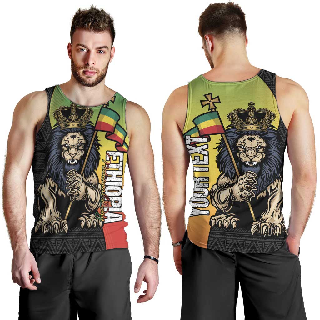 Personalized Ethiopia National Day Men Tank Top Lion Of Judah African Pattern