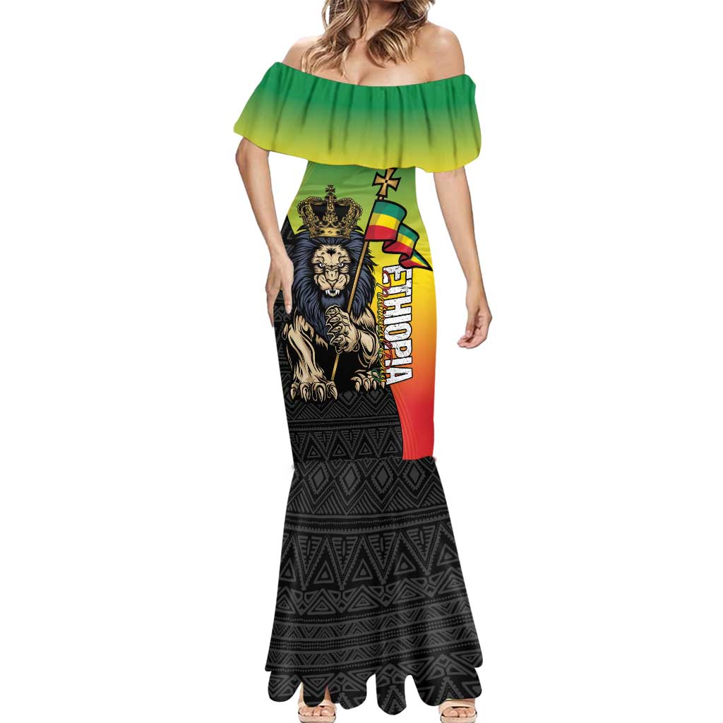 Personalized Ethiopia National Day Mermaid Dress Lion Of Judah African Pattern