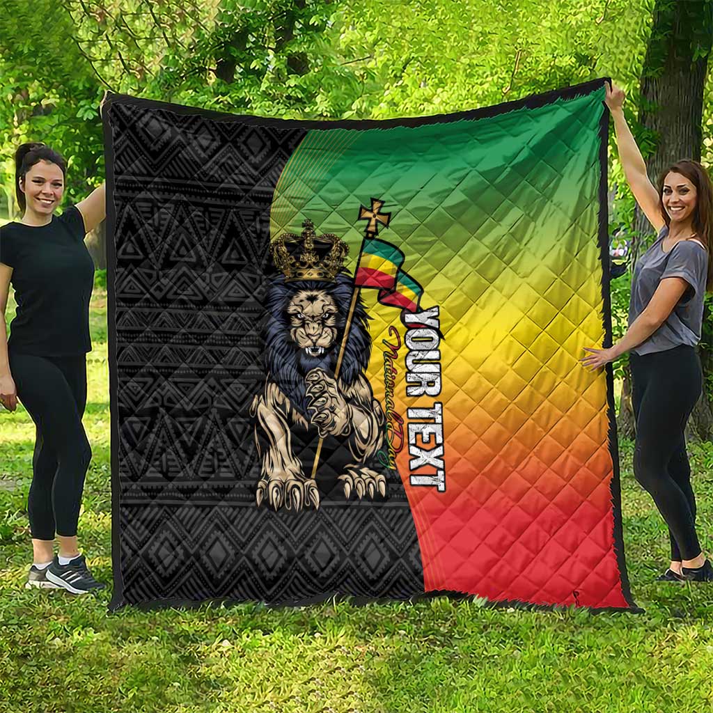 Personalized Ethiopia National Day Quilt Lion Of Judah African Pattern