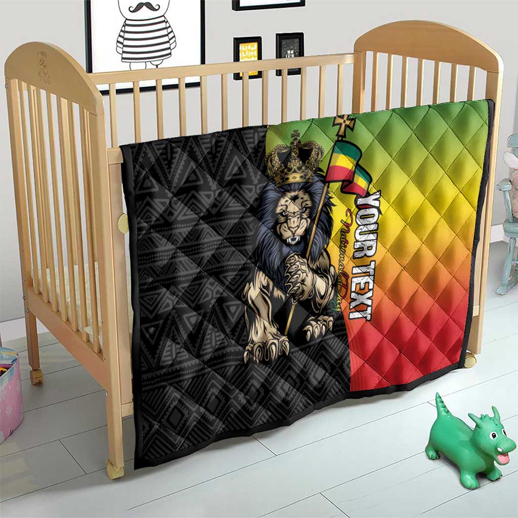 Personalized Ethiopia National Day Quilt Lion Of Judah African Pattern