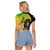 Personalized Ethiopia National Day Raglan Cropped T Shirt Lion Of Judah African Pattern