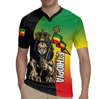 Personalized Ethiopia National Day Rugby Jersey Lion Of Judah African Pattern