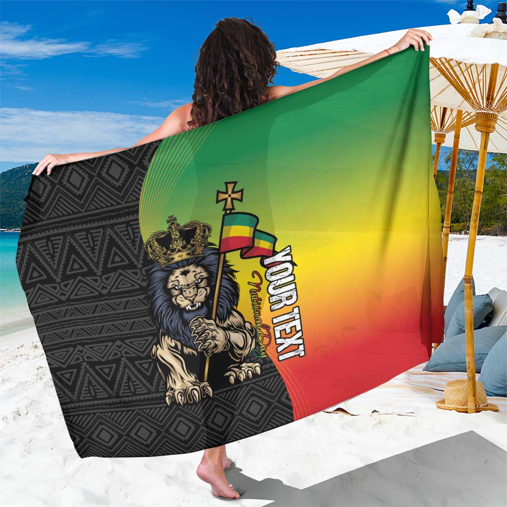Personalized Ethiopia National Day Sarong Lion Of Judah African Pattern