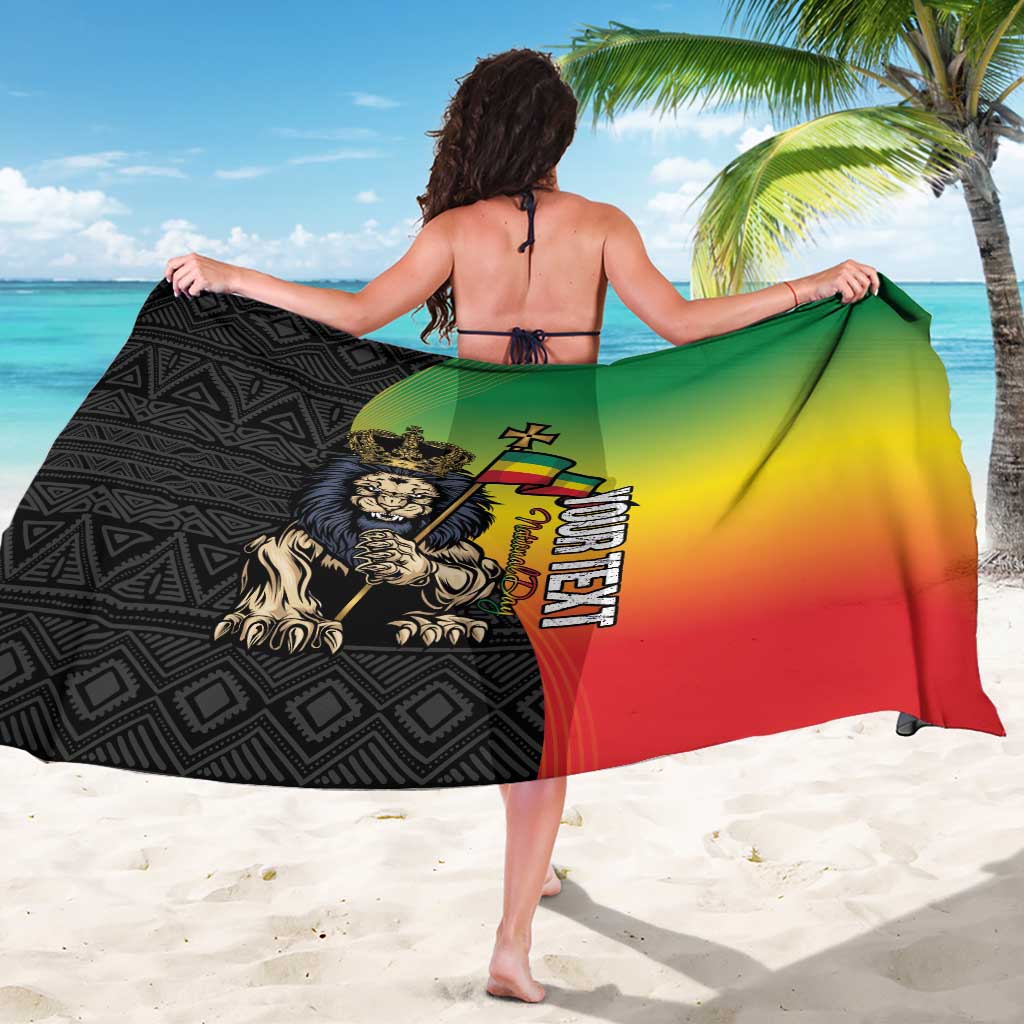 Personalized Ethiopia National Day Sarong Lion Of Judah African Pattern