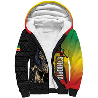Personalized Ethiopia National Day Sherpa Hoodie Lion Of Judah African Pattern
