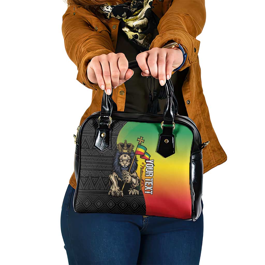 Personalized Ethiopia National Day Shoulder Handbag Lion Of Judah African Pattern