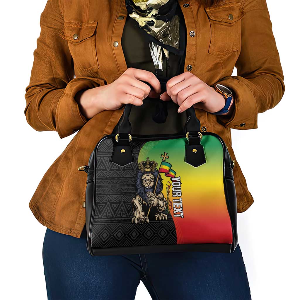 Personalized Ethiopia National Day Shoulder Handbag Lion Of Judah African Pattern