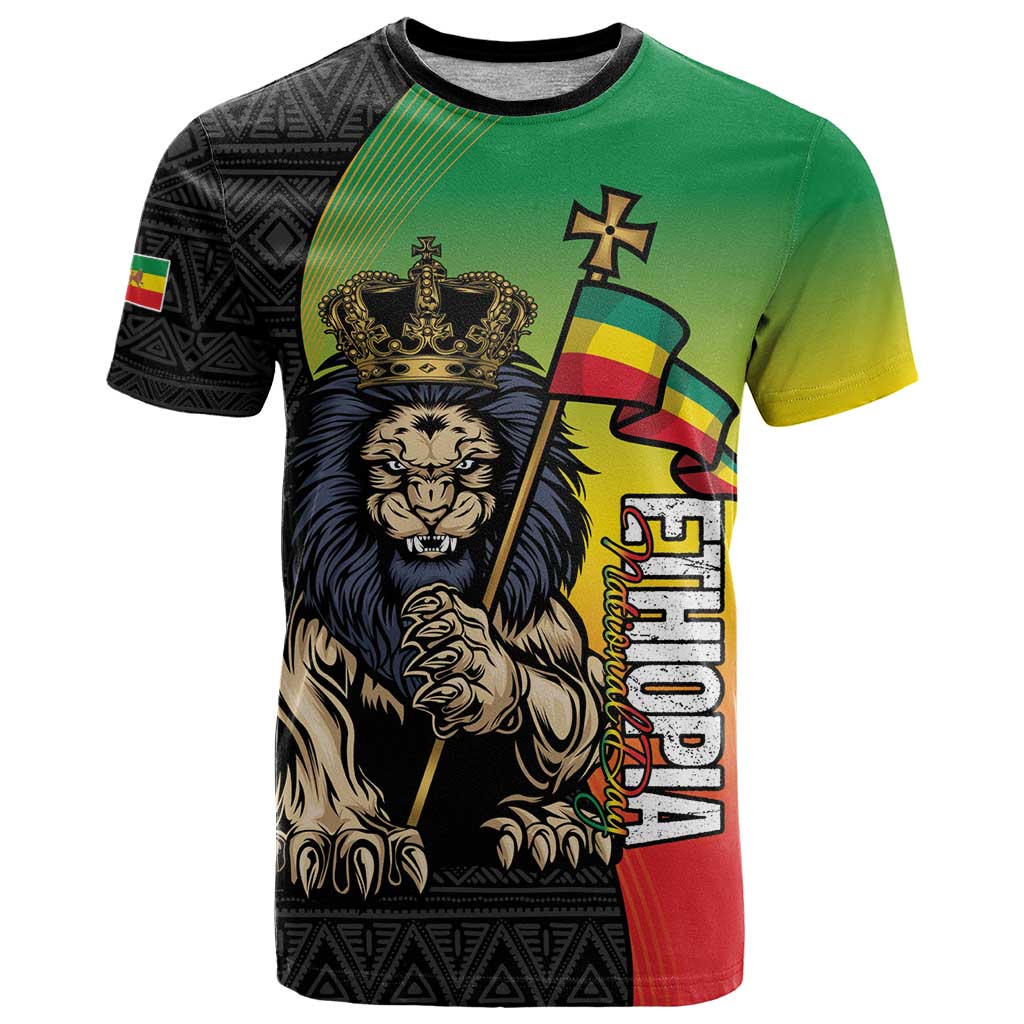 Personalized Ethiopia National Day T Shirt Lion Of Judah African Pattern