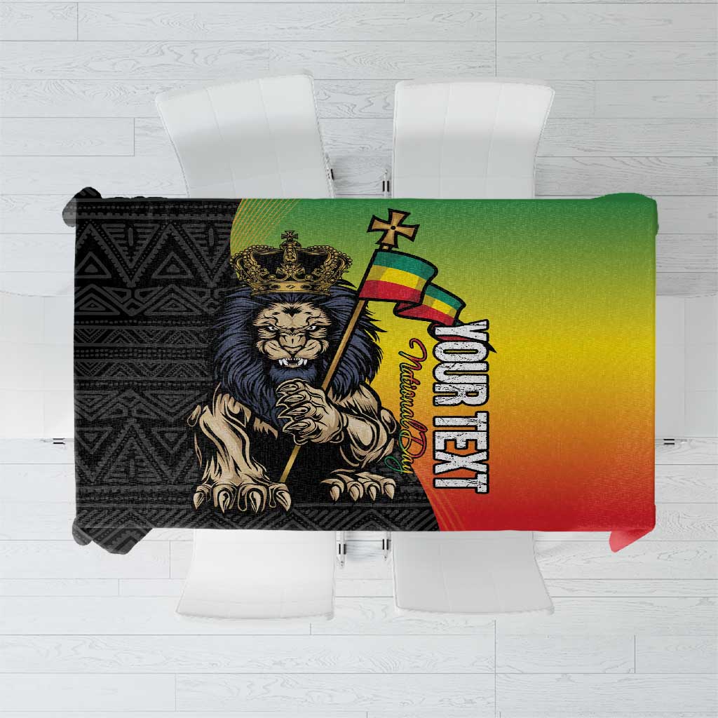 Personalized Ethiopia National Day Tablecloth Lion Of Judah African Pattern