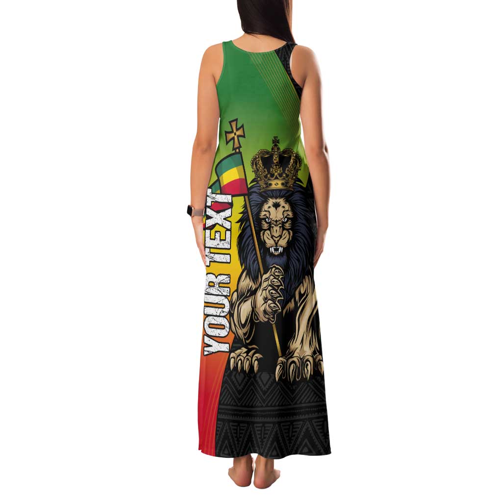 Personalized Ethiopia National Day Tank Maxi Dress Lion Of Judah African Pattern