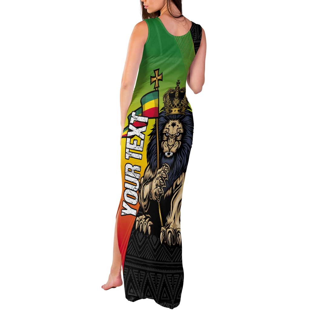Personalized Ethiopia National Day Tank Maxi Dress Lion Of Judah African Pattern
