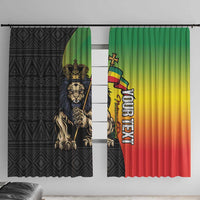 Personalized Ethiopia National Day Window Curtain Lion Of Judah African Pattern