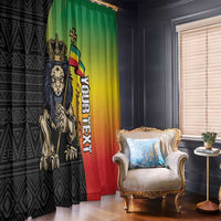 Personalized Ethiopia National Day Window Curtain Lion Of Judah African Pattern